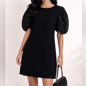 VTG William Pearson Neiman Marcus Black Midi Sheath Dress Womens READ